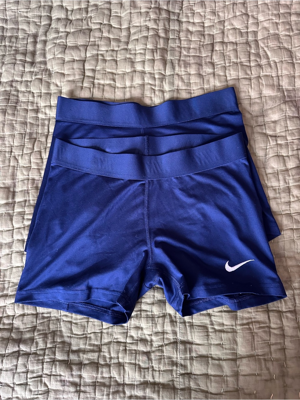 2 pair Nike Dri-fit Navy spandex shorts